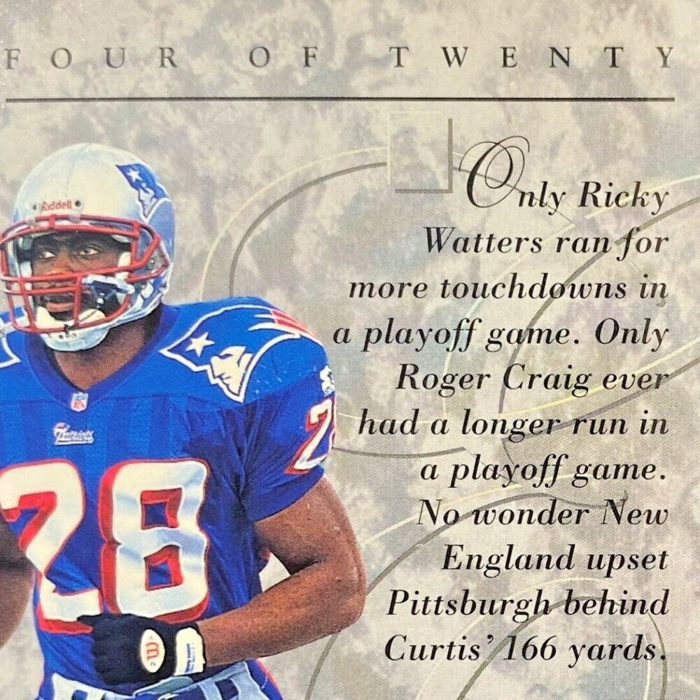 1997 Donruss - Elite #4 Curtis Martin 4465/5000 - Picture 2 of 2